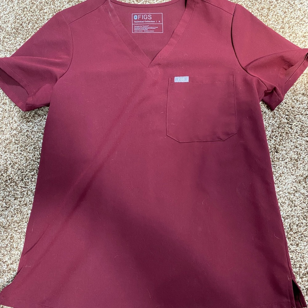 Figs Burgundy Scrubs
